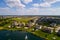 Aerial image residential rural neighborhood in Bettendorf Iowa