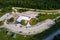 Aerial image rest area truck stop