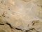 Aerial image of sand quarry in Peruvian desert.