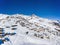 Aerial image of Swiss alps chalet village Lauchernalp