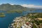 Aerial image of Tofino, BC, Canada