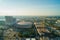 Aerial image of the Toyota Center Houston Texas