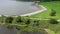 Aerial of Inch isalnd and parts of the Wildfowl Reserve Looped Walk