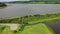 Aerial of Inch isalnd and parts of the Wildfowl Reserve Looped Walk