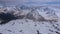 Aerial: incredible panorama of the mountains on the slopes of Mount Elbrus