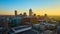 Aerial Indianapolis Skyline at Sunrise with Courthouse and Skyscrapers