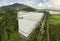 Aerial of an industrial factory compound at the foot of Mt. Makiling in Sto. Tomas, Batangas, Philippines