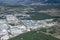 Aerial of industrial plant in Agri valley, Italy