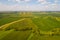 Aerial Iowa farmland landscape