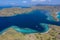 Aerial of Islands in Komodo National Park