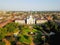 Aerial Jackson Square Saint Louis Cathedral church in New Orleans, Louisiana