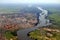 Aerial of Juba, capital of South Sudan