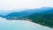 Aerial of Klong Prao beach at Koh Chang