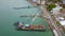Aerial Labuan Bajo Port gate to the famous Komodo Island in East Nusa Tenggara Indonesia.