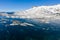 Aerial of Lake in Sierra Nevada Mountains, California
