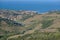 Aerial landscape Collioure Mediterranean France