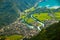 Aerial landscape of Interlaken city