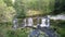 Aerial Landscape of the Keila Waterfall Estonia Located on Keila River in Harju County.