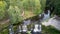 Aerial Landscape of the Keila Waterfall Estonia Located on Keila River in Harju County.