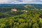 Aerial landscape on the Ksiaz Castle in Lower Silesia.