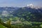 Aerial landscape of a little village in Berchtesgadener Land, Bavaria, Germany.