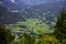 Aerial landscape of a little village in Berchtesgadener Land, Bavaria, Germany.