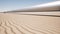 Aerial landscape with metal pipeline in the sand desert