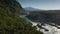 Aerial landscape of Osorno Volcano and Falls of Petrohue - Puerto Varas, Chile,