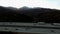 Aerial landscape over the rocky mountains and the main