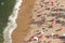 Aerial landscape of Praia Vermelha beach, Rio de Janeiro