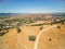 Aerial landscape of rural settlements in Australia.