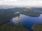 Aerial landscape of Shiroka polyana Reservoir, Bulgaria