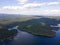 Aerial landscape of Shiroka polyana Reservoir, Bulgaria