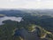 Aerial landscape of Shiroka polyana Reservoir, Bulgaria