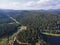 Aerial landscape of Shiroka polyana Reservoir, Bulgaria