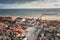 Aerial landscape of Sopot at Baltic sea with the wooden pier - Molo, Poland