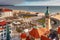 Aerial landscape of Sopot at Baltic sea with the wooden pier - Molo, Poland