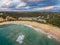 Aerial landscape of Sorrento Back beach and All Smiles wedding v