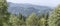 Aerial landscape of valleys with large woods,  near Oppenau, Black Forest, Germany