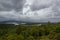 Aerial landscape view of Barron Gorge National Park a World Heritage in Atherton Tablelands Cairns Highlands at the Wet Tropics of