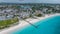 Aerial landscape view of Bay Area of Carlisle Bay at Bridgetown, around \\\