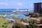 Aerial landscape view of Darwin waterfront