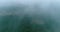aerial landscape view misty green forest nature