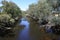 Aerial landscape view Swan River Perth Western Australia