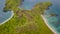 Aerial Landscape view from the top of Padar island in Komodo islands Flores Indonesia.