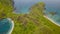 Aerial Landscape view from the top of Padar island in Komodo islands Flores Indonesia.