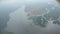 Aerial Of Large African River Delta From Plane