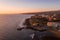 Aerial lighthouse view in Meloneras area on Gran Canaria island.