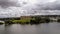 Aerial Linlithgow Palace Drone on a cloudy day