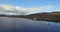 Aerial: Loch Tay in the Scottish Highlands during a beautiful clear winters day, Scotland